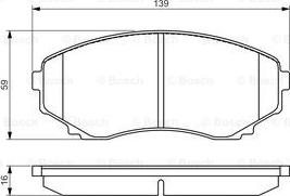 BOSCH 0 986 495 131 - Тормозные колодки, дисковые, комплект autospares.lv