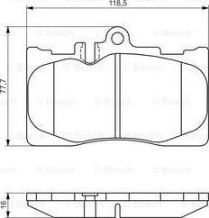 BOSCH 0 986 495 138 - Тормозные колодки, дисковые, комплект autospares.lv