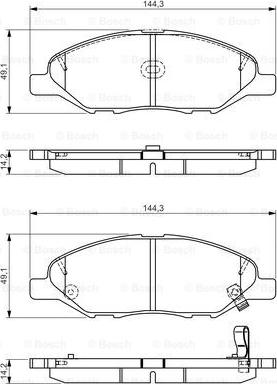 BOSCH 0 986 495 133 - Тормозные колодки, дисковые, комплект autospares.lv