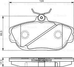 BOSCH 0 986 495 124 - Тормозные колодки, дисковые, комплект autospares.lv