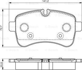 BOSCH 0 986 495 120 - Тормозные колодки, дисковые, комплект autospares.lv