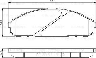 BOSCH 0 986 495 171 - Тормозные колодки, дисковые, комплект autospares.lv