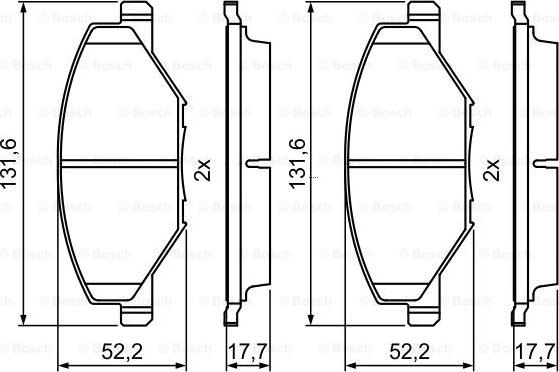 BOSCH 0 986 495 390 - Тормозные колодки, дисковые, комплект autospares.lv