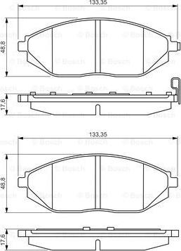 BOSCH 0 986 495 349 - Тормозные колодки, дисковые, комплект autospares.lv