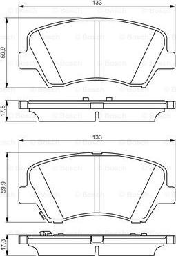 BOSCH 0 986 495 343 - Тормозные колодки, дисковые, комплект autospares.lv