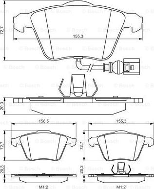 BOSCH 0 986 495 356 - Тормозные колодки, дисковые, комплект autospares.lv