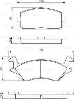 BOSCH 0 986 495 361 - Тормозные колодки, дисковые, комплект autospares.lv