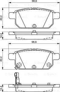 BOSCH 0 986 495 301 - Тормозные колодки, дисковые, комплект autospares.lv