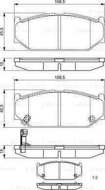 BOSCH 0 986 495 308 - Тормозные колодки, дисковые, комплект autospares.lv