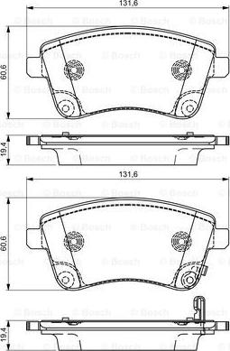 BOSCH 0 986 495 307 - Тормозные колодки, дисковые, комплект autospares.lv