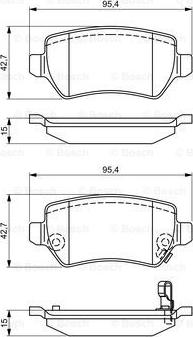 BOSCH 0 986 495 319 - Тормозные колодки, дисковые, комплект autospares.lv