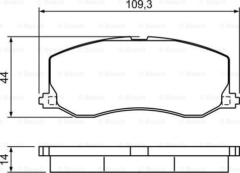 BOSCH 0 986 495 382 - Тормозные колодки, дисковые, комплект autospares.lv