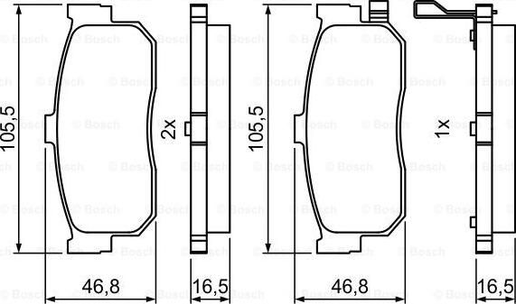 BOSCH 0 986 495 387 - Тормозные колодки, дисковые, комплект autospares.lv