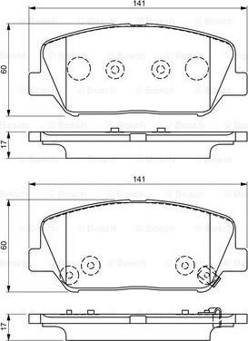 BOSCH 0 986 495 337 - Тормозные колодки, дисковые, комплект autospares.lv