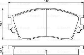 BOSCH 0 986 495 325 - Тормозные колодки, дисковые, комплект autospares.lv