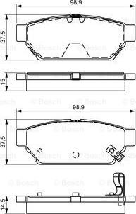 BOSCH 0 986 495 326 - Тормозные колодки, дисковые, комплект autospares.lv