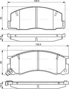 BOSCH 0 986 495 327 - Тормозные колодки, дисковые, комплект autospares.lv