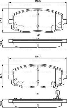 BOSCH 0 986 495 377 - Тормозные колодки, дисковые, комплект autospares.lv