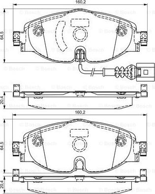 BOSCH 0 986 495 296 - Тормозные колодки, дисковые, комплект autospares.lv