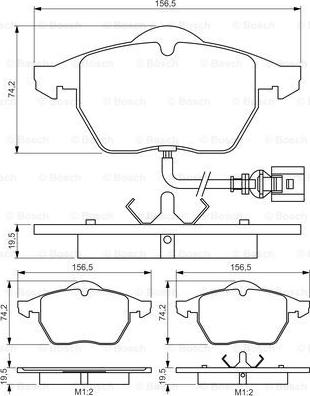 BOSCH 0 986 495 249 - Тормозные колодки, дисковые, комплект autospares.lv