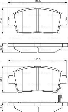 BOSCH 0 986 495 242 - Тормозные колодки, дисковые, комплект autospares.lv