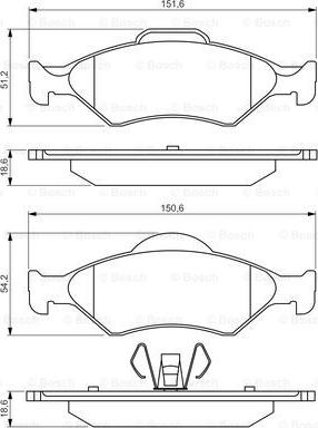 BOSCH 0 986 495 247 - Тормозные колодки, дисковые, комплект autospares.lv