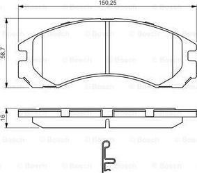 BOSCH 0 986 495 252 - Тормозные колодки, дисковые, комплект autospares.lv