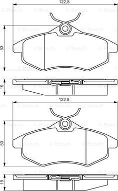 BOSCH 0 986 495 268 - Тормозные колодки, дисковые, комплект autospares.lv