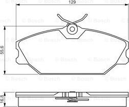 BOSCH 0 986 495 262 - Тормозные колодки, дисковые, комплект autospares.lv