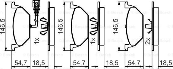 BOSCH 0 986 495 213 - Тормозные колодки, дисковые, комплект autospares.lv