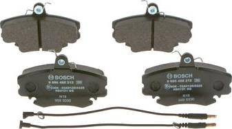 BOSCH 0 986 495 212 - Тормозные колодки, дисковые, комплект autospares.lv