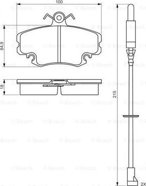 BOSCH 0 986 495 212 - Тормозные колодки, дисковые, комплект autospares.lv