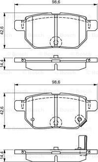 BOSCH 0 986 495 286 - Тормозные колодки, дисковые, комплект autospares.lv