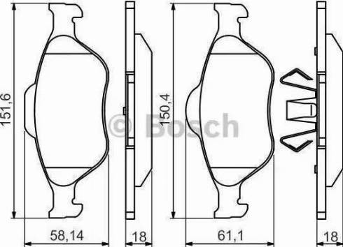 BOSCH 986424558 - Тормозные колодки, дисковые, комплект autospares.lv