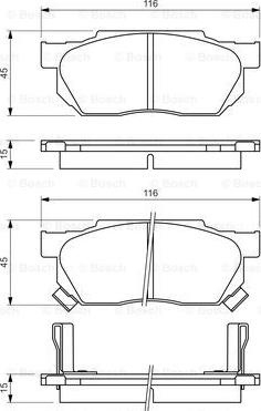 BOSCH 0 986 490 440 - Тормозные колодки, дисковые, комплект autospares.lv