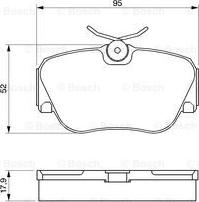 BOSCH 0 986 490 550 - Тормозные колодки, дисковые, комплект autospares.lv