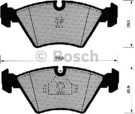 BOSCH 0 986 490 641 - Тормозные колодки, дисковые, комплект autospares.lv