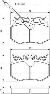 BOSCH 0 986 490 800 - Тормозные колодки, дисковые, комплект autospares.lv