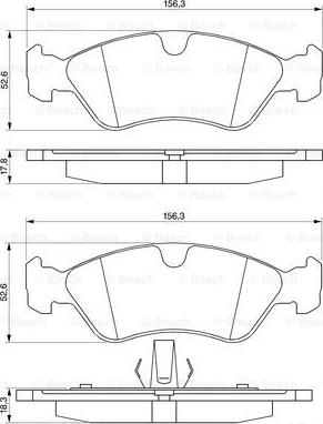 BOSCH 0 986 491 900 - Тормозные колодки, дисковые, комплект autospares.lv