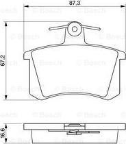 BOSCH 0 986 491 441 - Тормозные колодки, дисковые, комплект autospares.lv