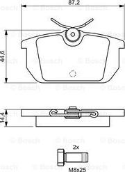 BOSCH 0 986 491 030 - Тормозные колодки, дисковые, комплект autospares.lv