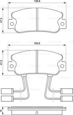 BOSCH 0 986 491 330 - Тормозные колодки, дисковые, комплект autospares.lv