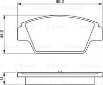 BOSCH 0 986 491 250 - Тормозные колодки, дисковые, комплект autospares.lv