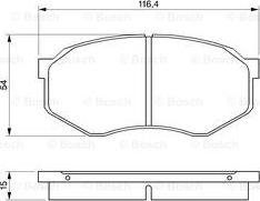 BOSCH 0 986 493 180 - Тормозные колодки, дисковые, комплект autospares.lv