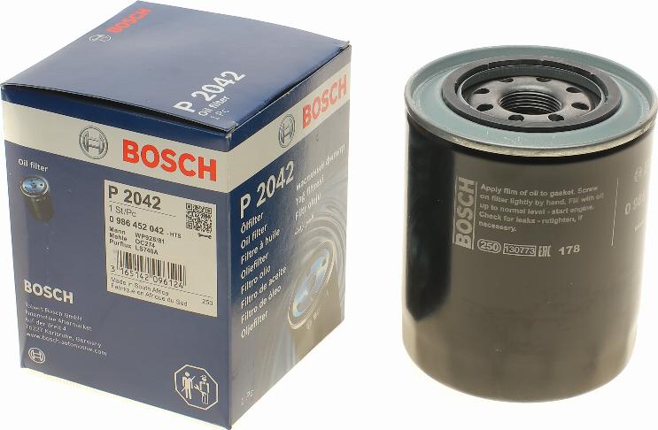 BOSCH 0 986 452 042 - Масляный фильтр autospares.lv