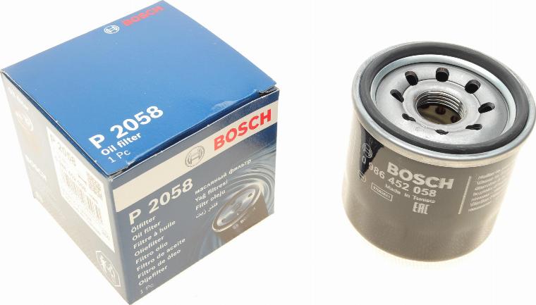 BOSCH 0 986 452 058 - Масляный фильтр autospares.lv