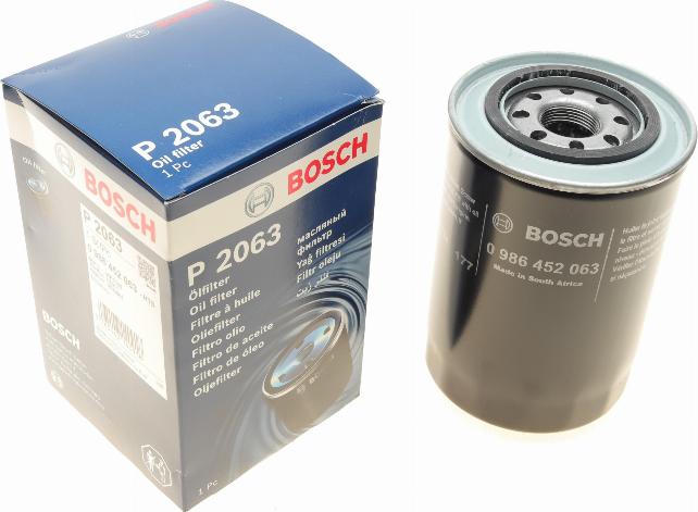 BOSCH 0 986 452 063 - Масляный фильтр autospares.lv