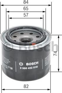 BOSCH 0 986 452 016 - Масляный фильтр autospares.lv