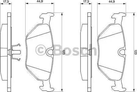 BOSCH 0 986 469 961 - Тормозные колодки, дисковые, комплект autospares.lv