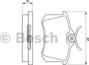 BOSCH 0 986 469 610 - Тормозные колодки, дисковые, комплект autospares.lv